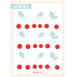 Stickers plancha Cerezas 9s 1u